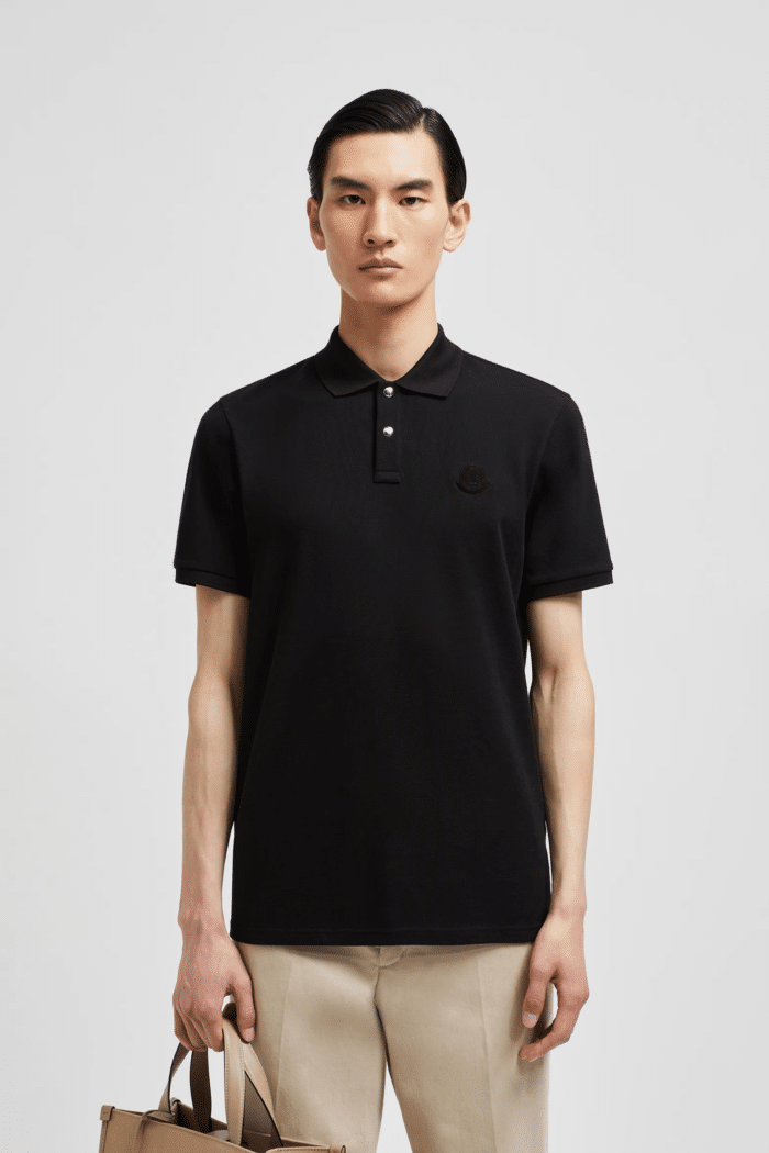 Polo en Coton Noir