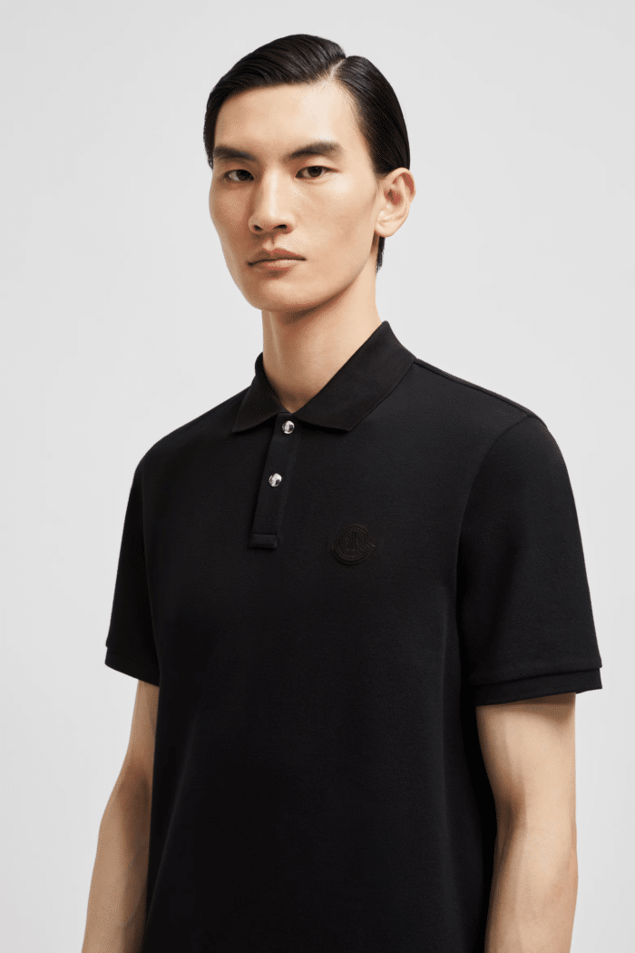 Polo en Coton Noir