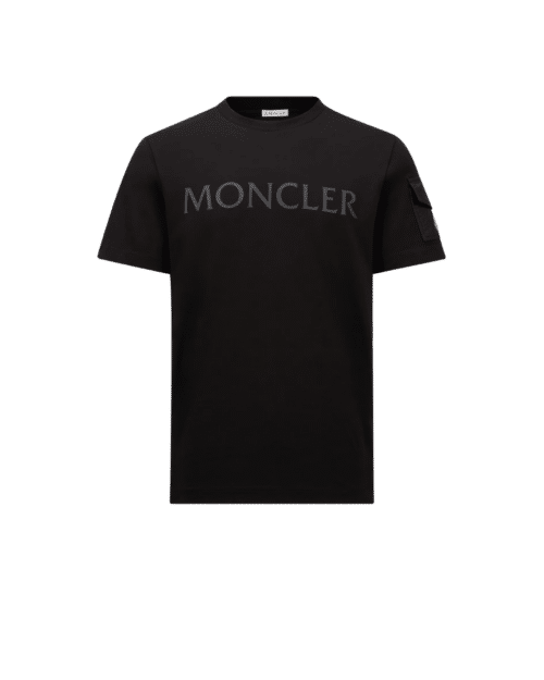 Tee-Shirt Coton Noir Logo Laminé