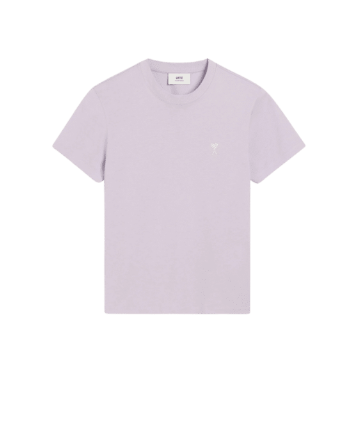 Tee-Shirt Lilas Cœur Écru