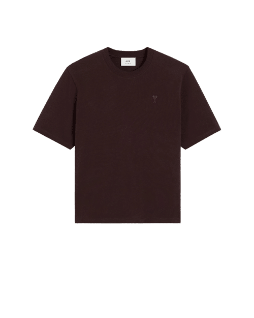 Tee-Shirt Aubergine Cœur Ton sur Ton