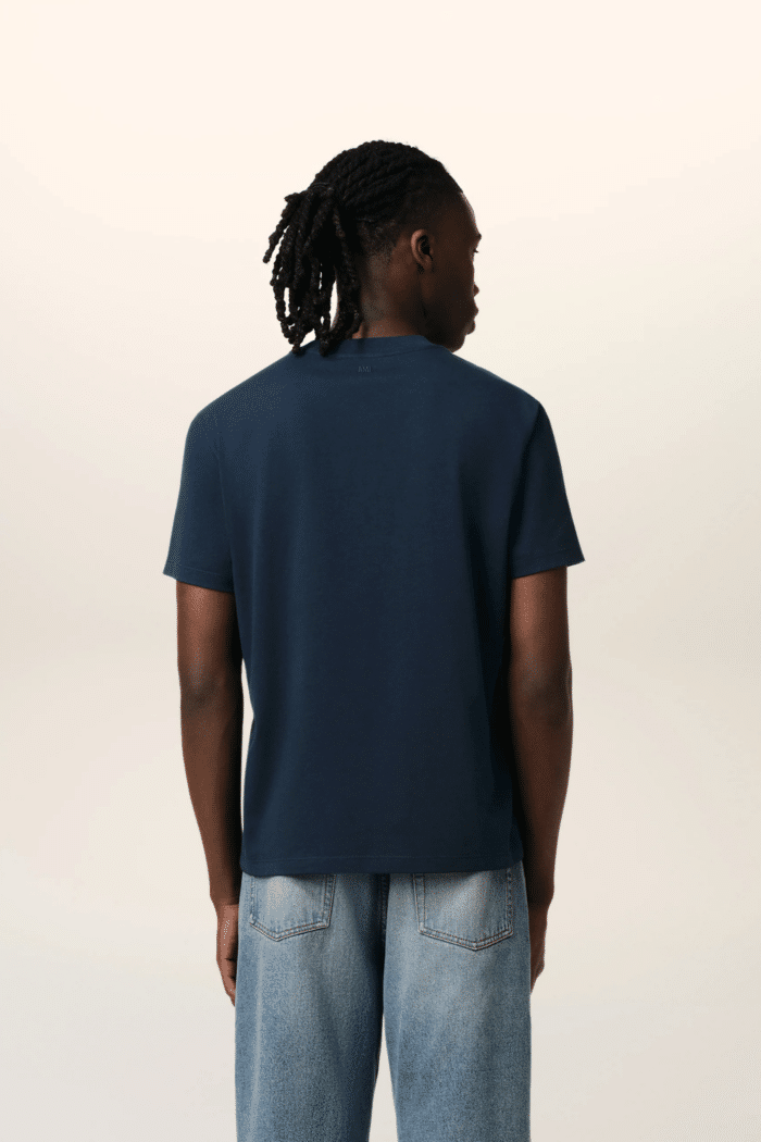 Tee-Shirt Bleu Nuit Cœur Ton sur Ton