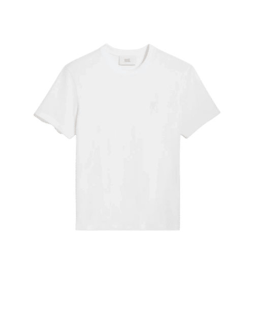 Tee-Shirt Blanc Cœur Ton sur Ton