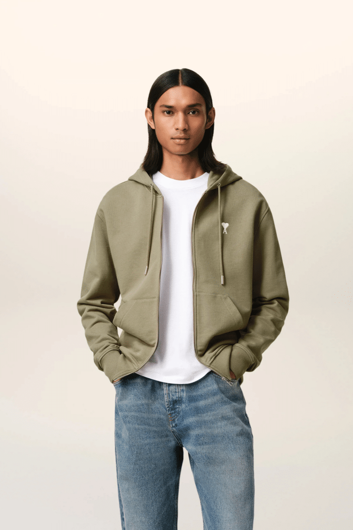 Hoodie Zippé Coton Laurier