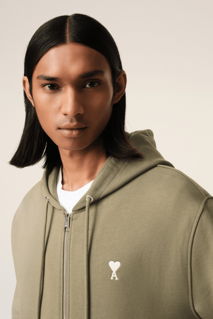 Hoodie Zippé Coton Laurier
