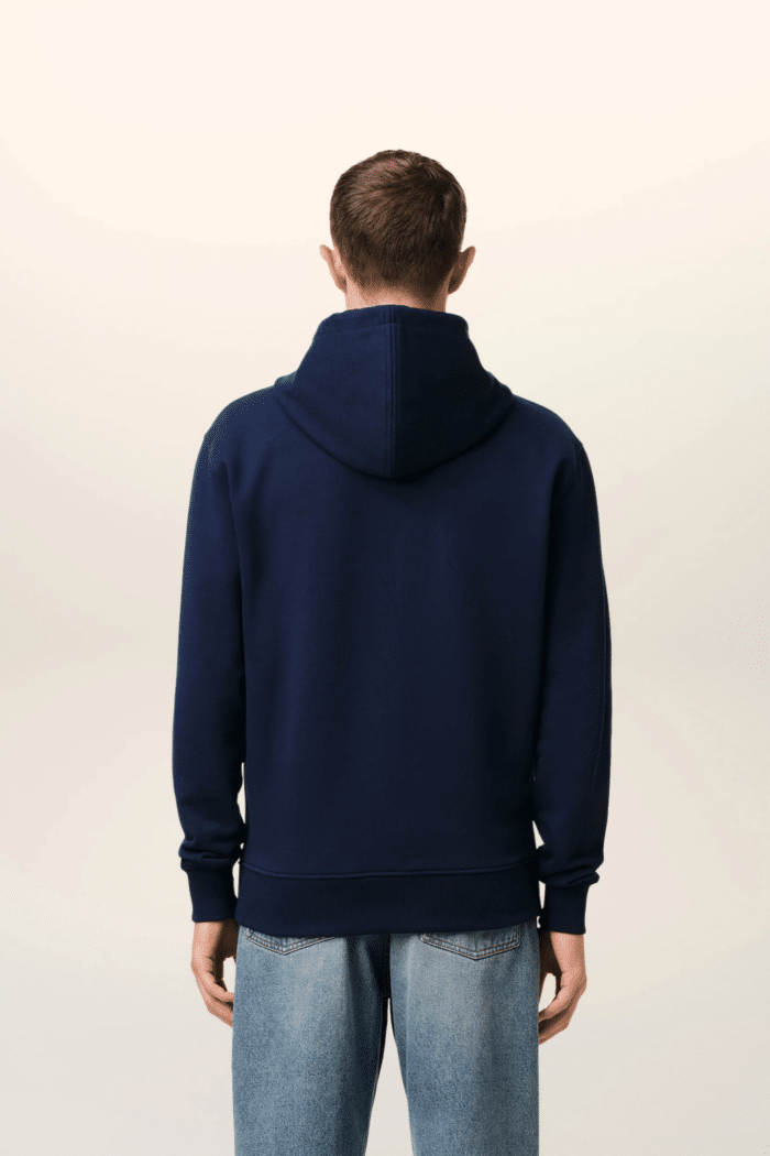Hoodie Zippé Coton Bleu Nuit