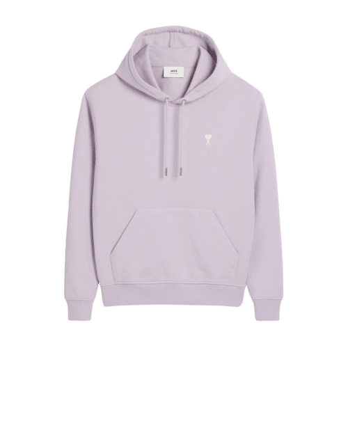 Hoodie Lilas Cœur Écru