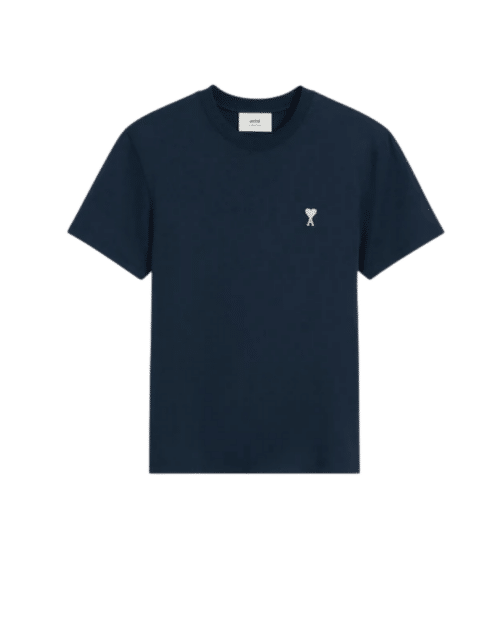 Tee-Shirt Coton Marine Cœur Écru