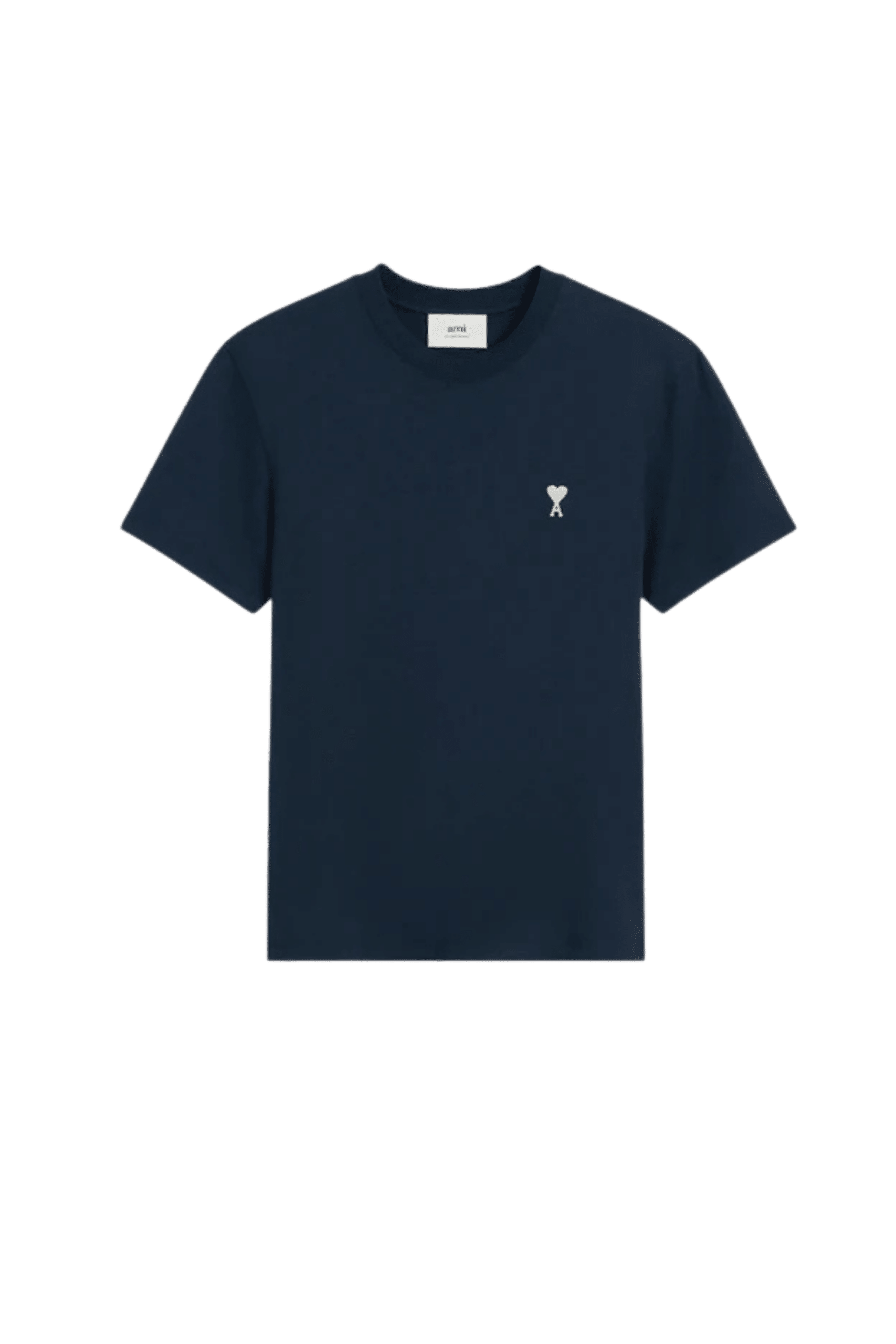 Tee-Shirt Coton Marine Cœur Écru