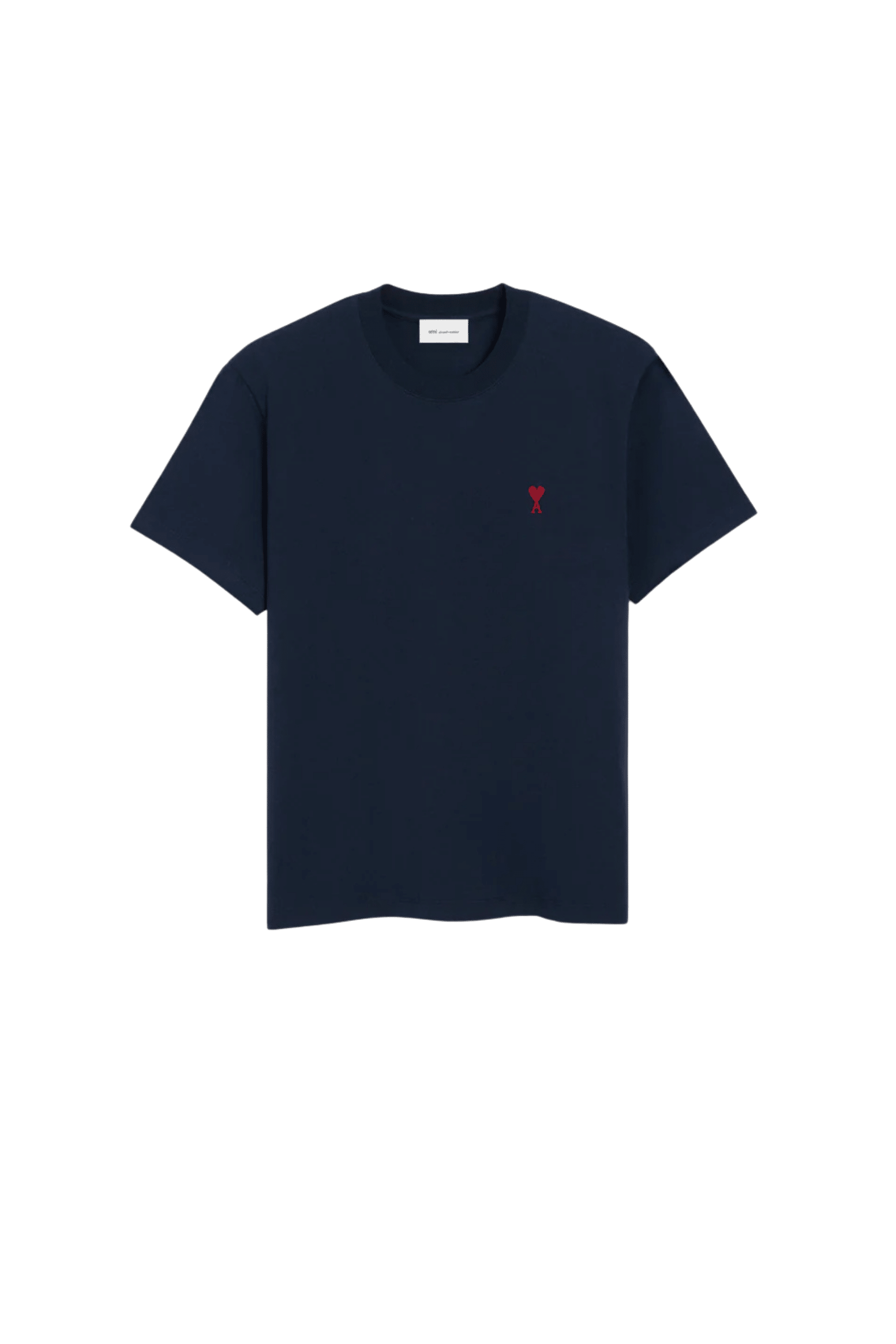 Tee-shirt Bleu Nuit cœur rouge