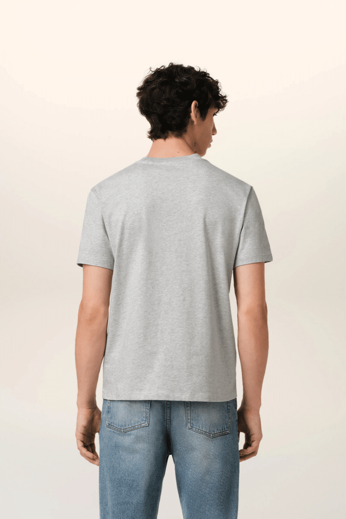 Tee-Shirt Gris Chiné Cœur Rouge