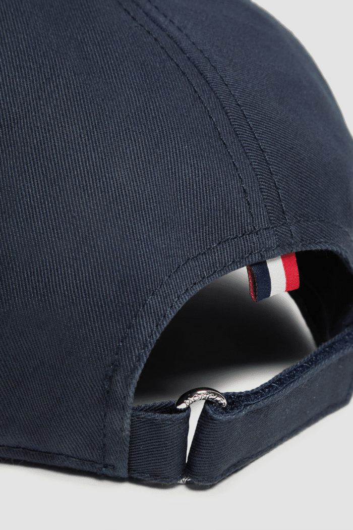 Casquette Gabardine Bleu Logo Brodé