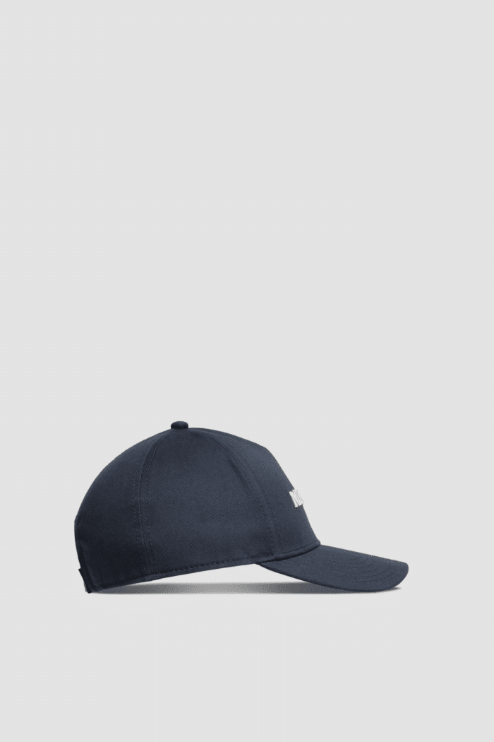 Casquette Gabardine Bleu Logo Brodé