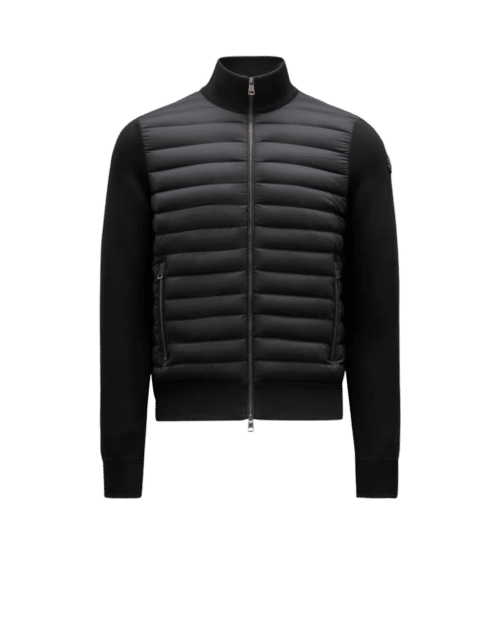 Cardigan Zippé Matelassé Noir