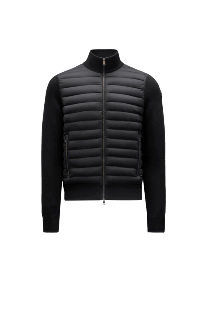 Cardigan Zippé Matelassé Noir