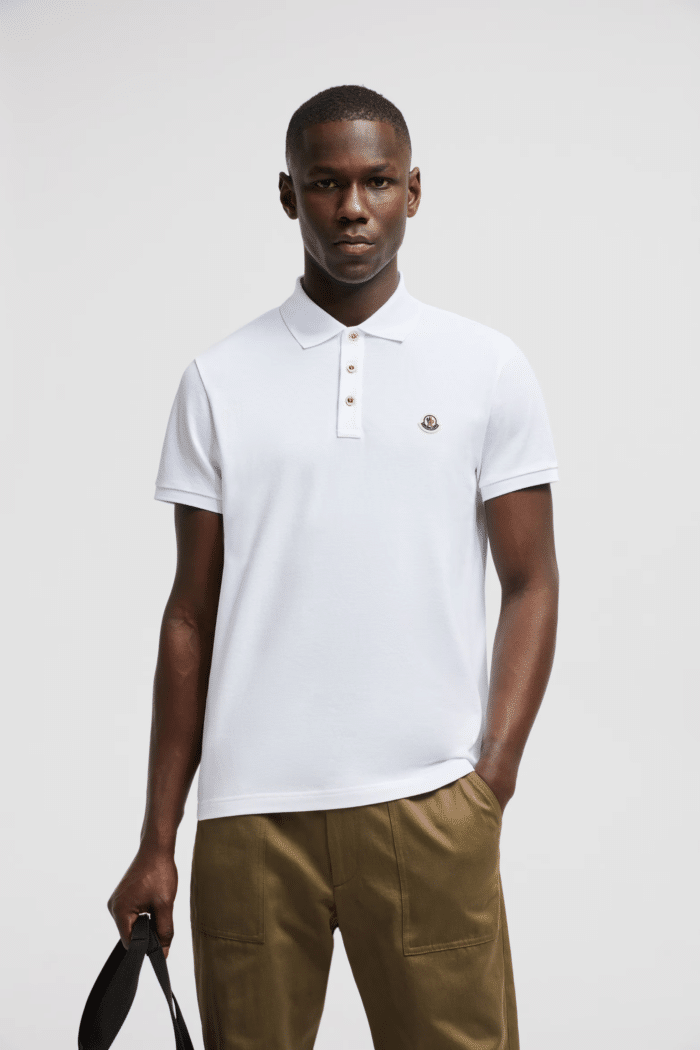 Polo Blanc Logo Tricolore