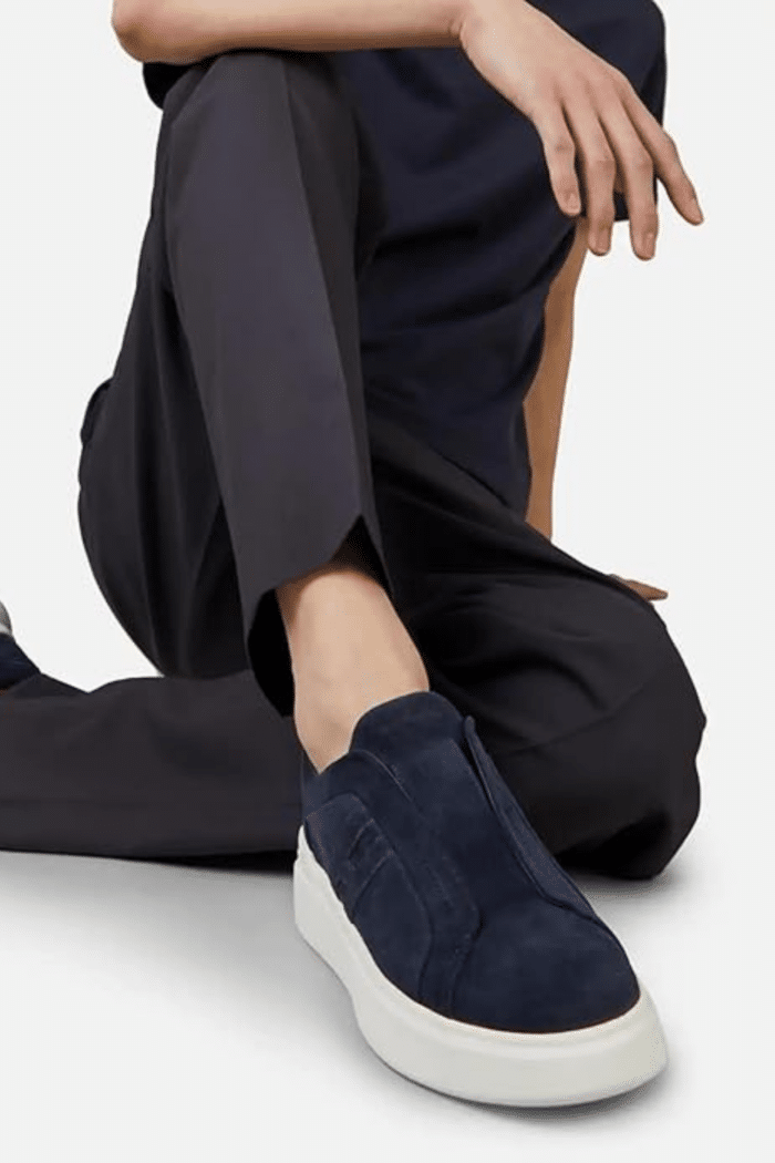 Sneakers Slip-On Daim Bleu