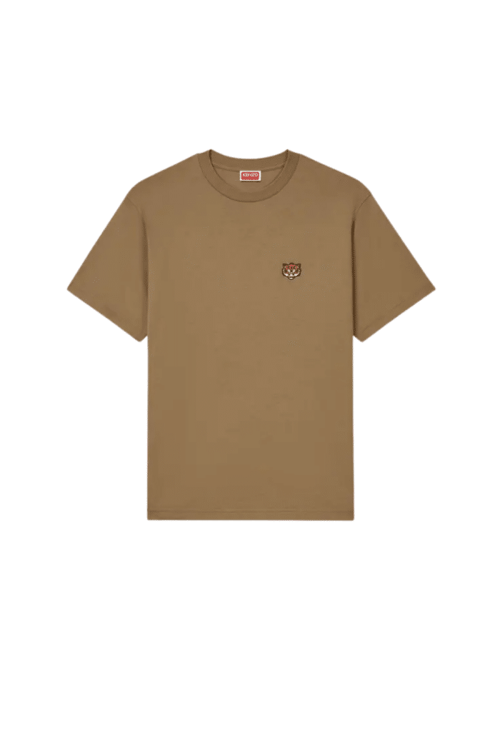 Tee-Shirt Happy Tiger Coton Grège