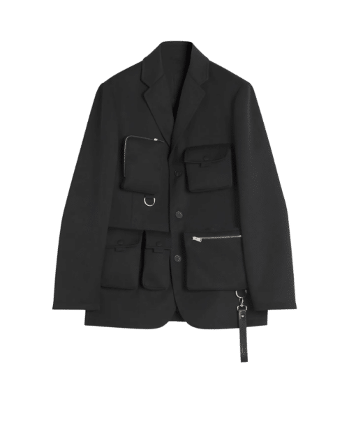 Veste Multipoches Laine Noire