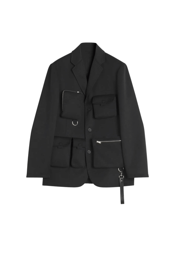 Veste Multipoches Laine Noire
