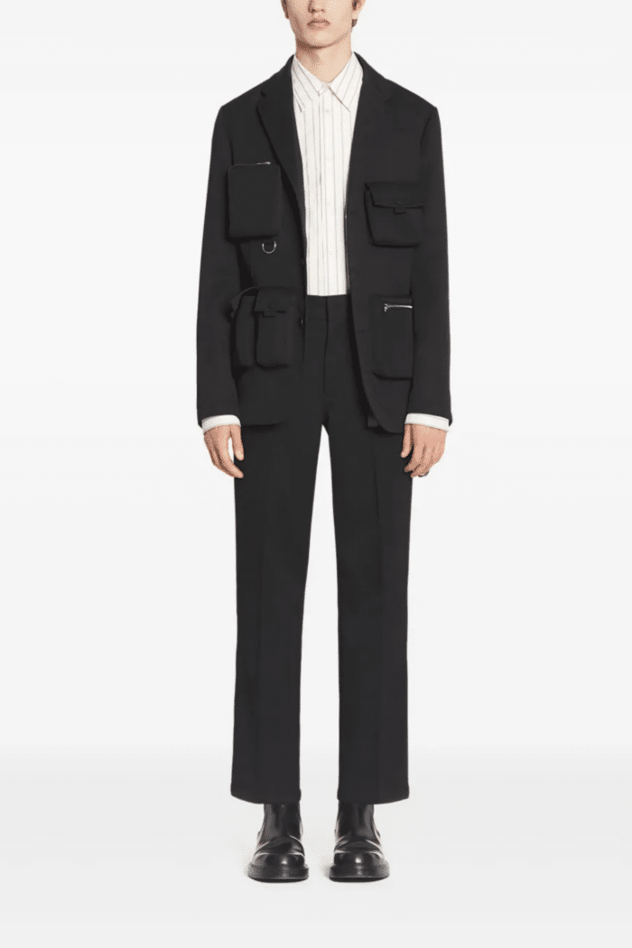 Veste Multipoches Laine Noire