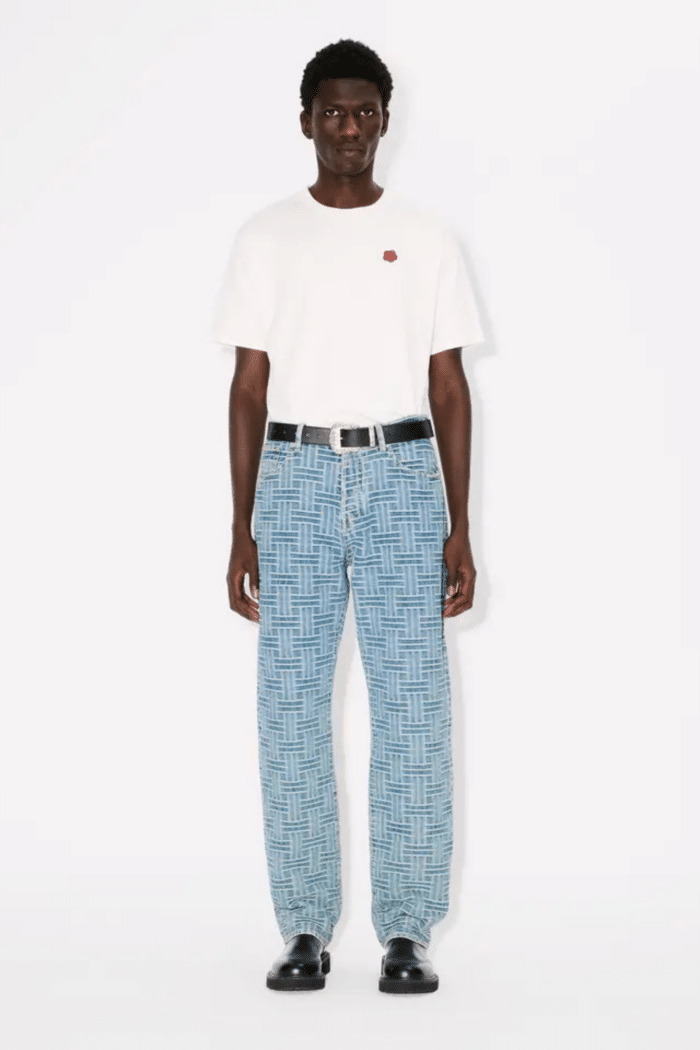 Jeans Botan Weave Denim Bleu Délavé