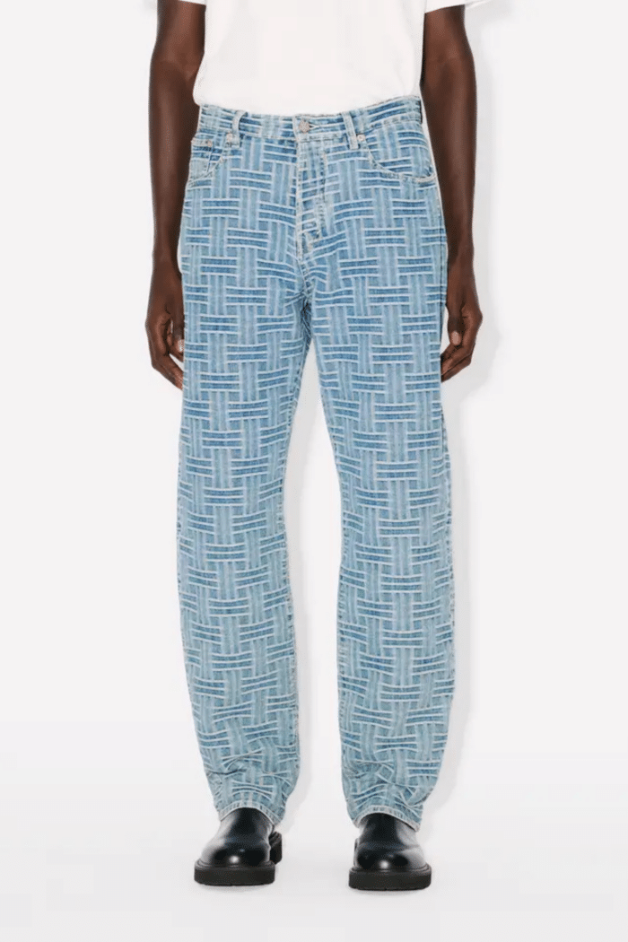 Jeans Botan Weave Denim Bleu Délavé
