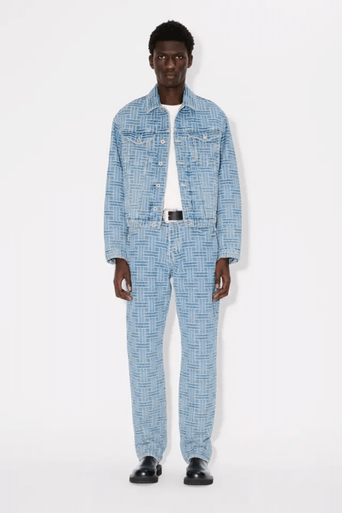 Jeans Botan Weave Denim Bleu Délavé