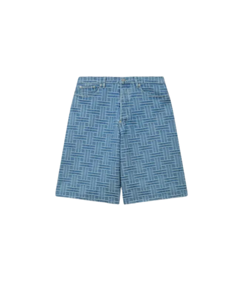 Short Weave Denim Bleu Délavé