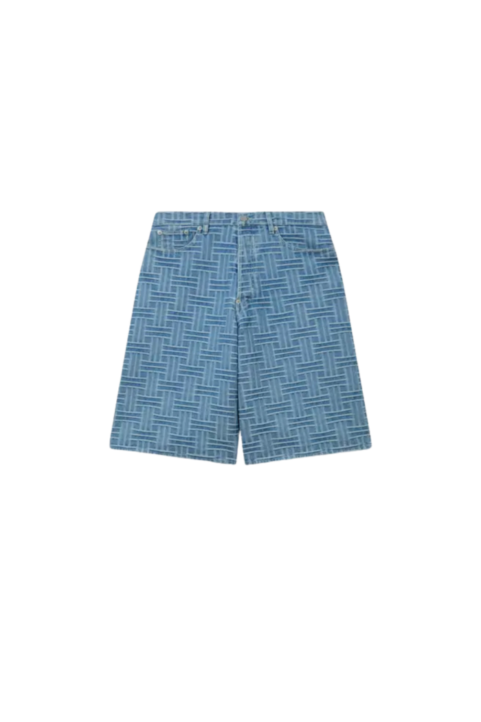 Short Weave Denim Bleu Délavé