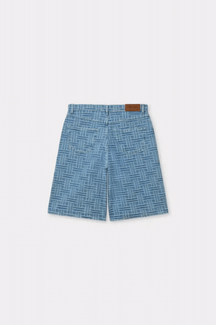 Short Weave Denim Bleu Délavé