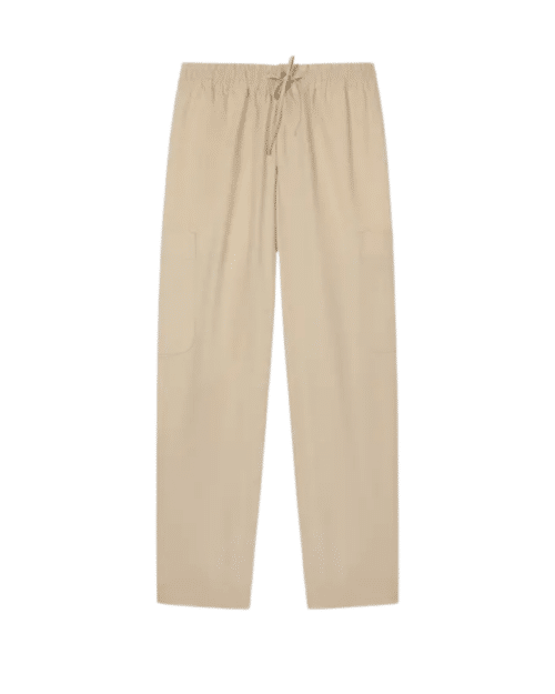 Pantalon Jogging Cargo Coton Beige