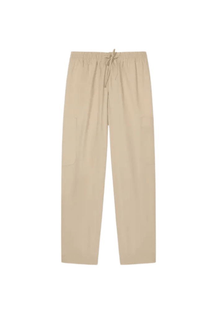 Pantalon Jogging Cargo Coton Beige