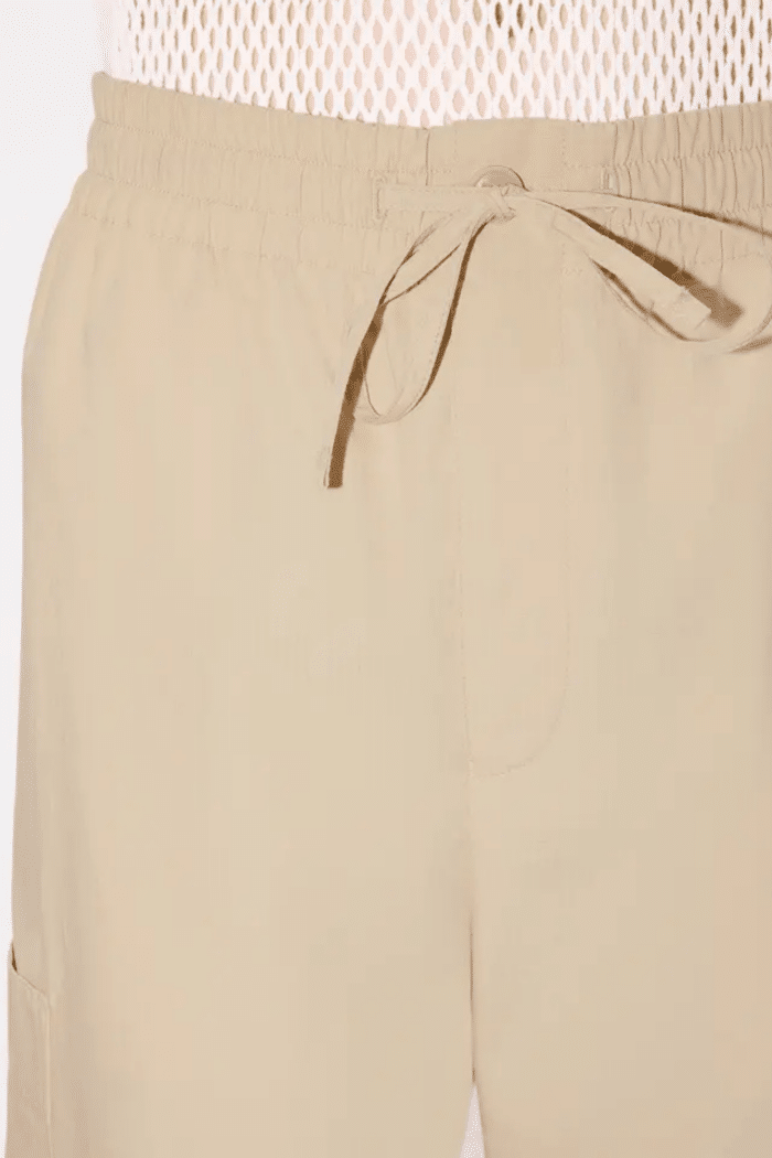 Pantalon Jogging Cargo Coton Beige