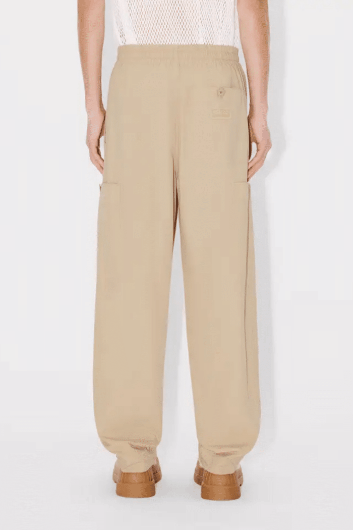 Pantalon Jogging Cargo Coton Beige