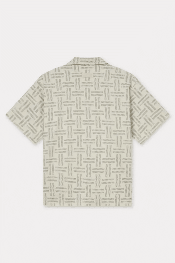 Chemise Hawaïenne Weave Grège
