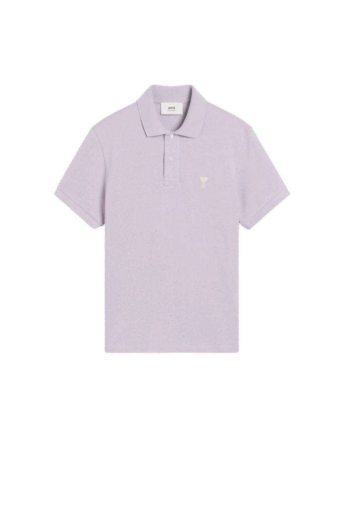 Polo Ami Lilas Cœur Blanc