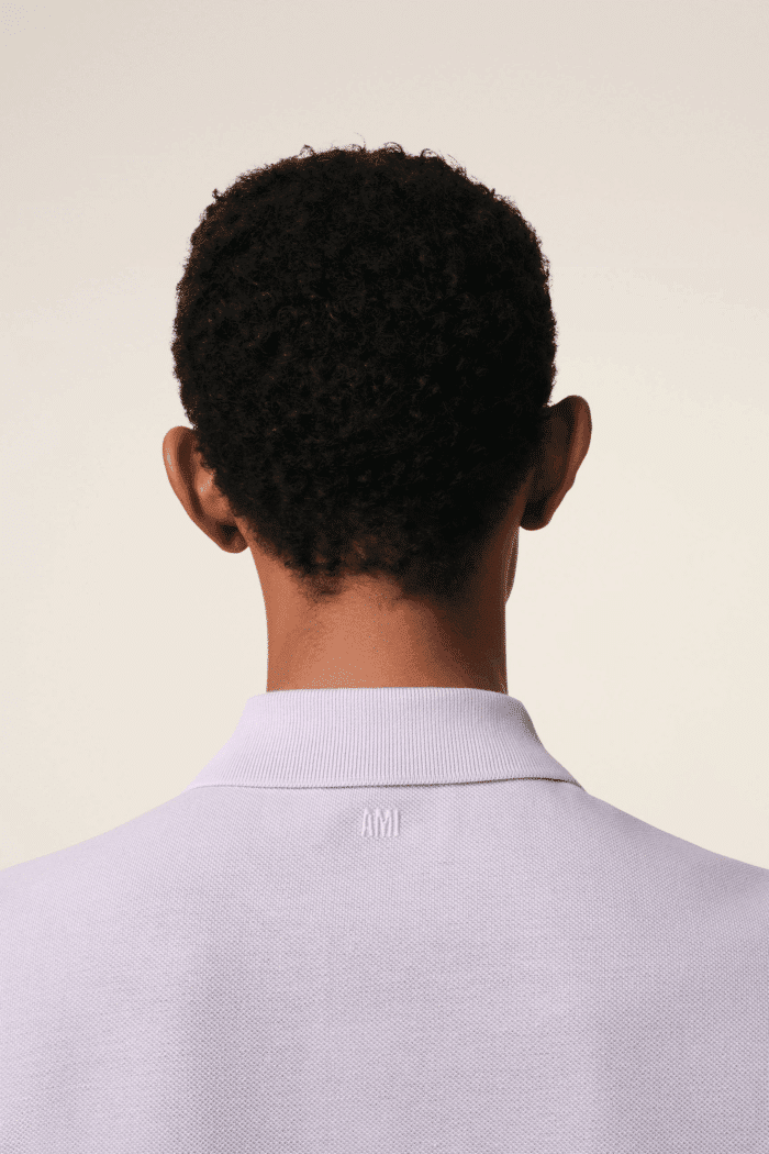 Polo Ami Lilas Cœur Blanc