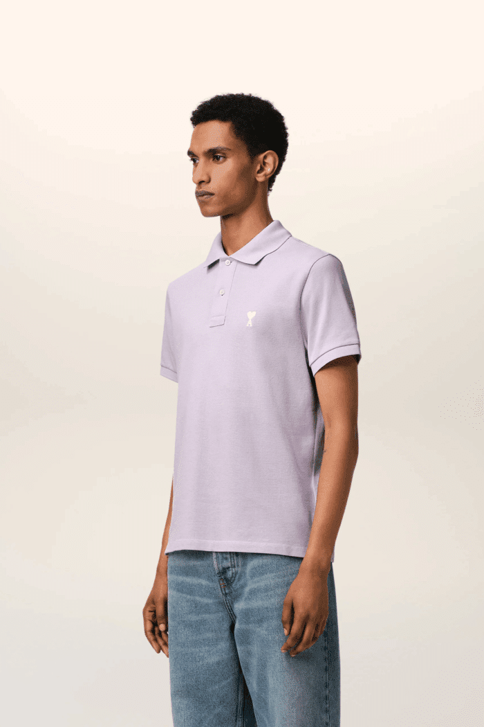 Polo Ami Lilas Cœur Blanc – Image 3