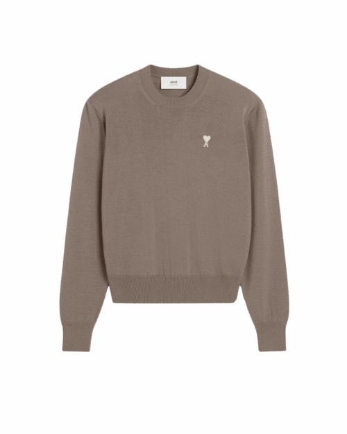 Pull Laine Cendre Cœur Blanc