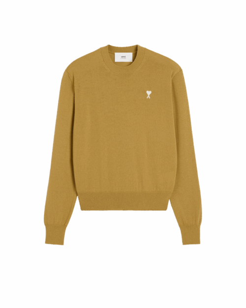 Pull Laine Havane Cœur Blanc