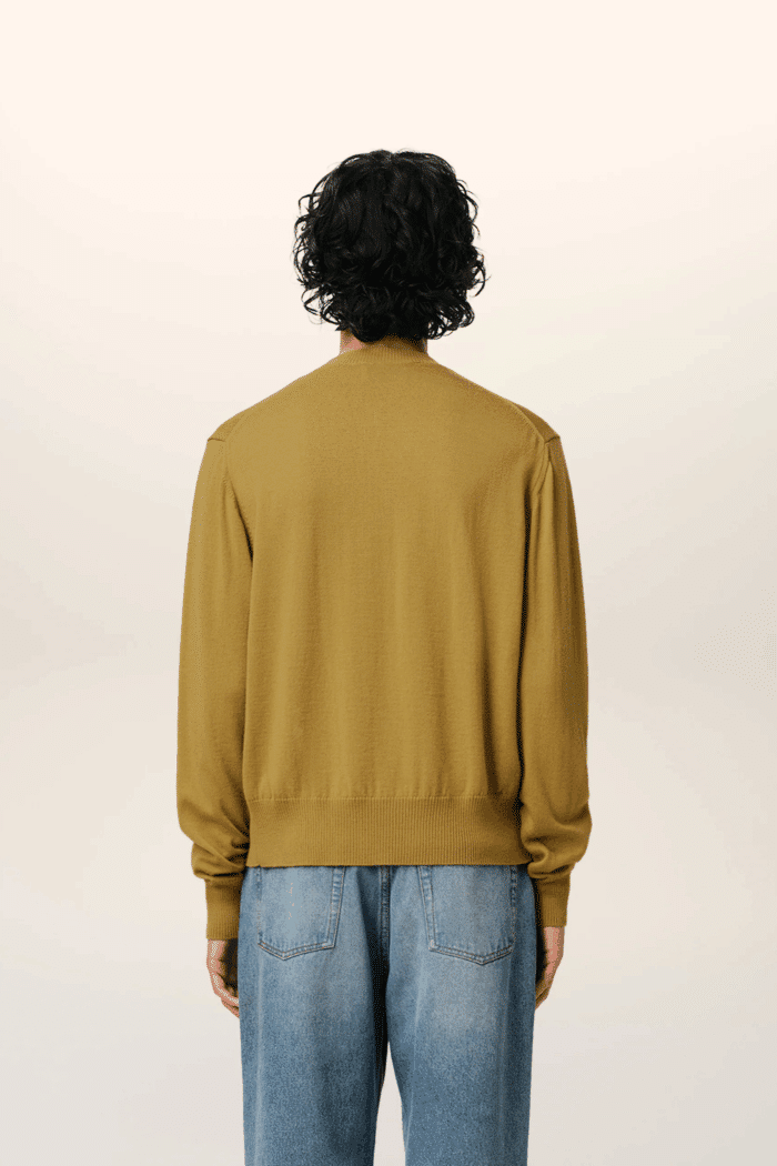 Pull Laine Havane Cœur Blanc