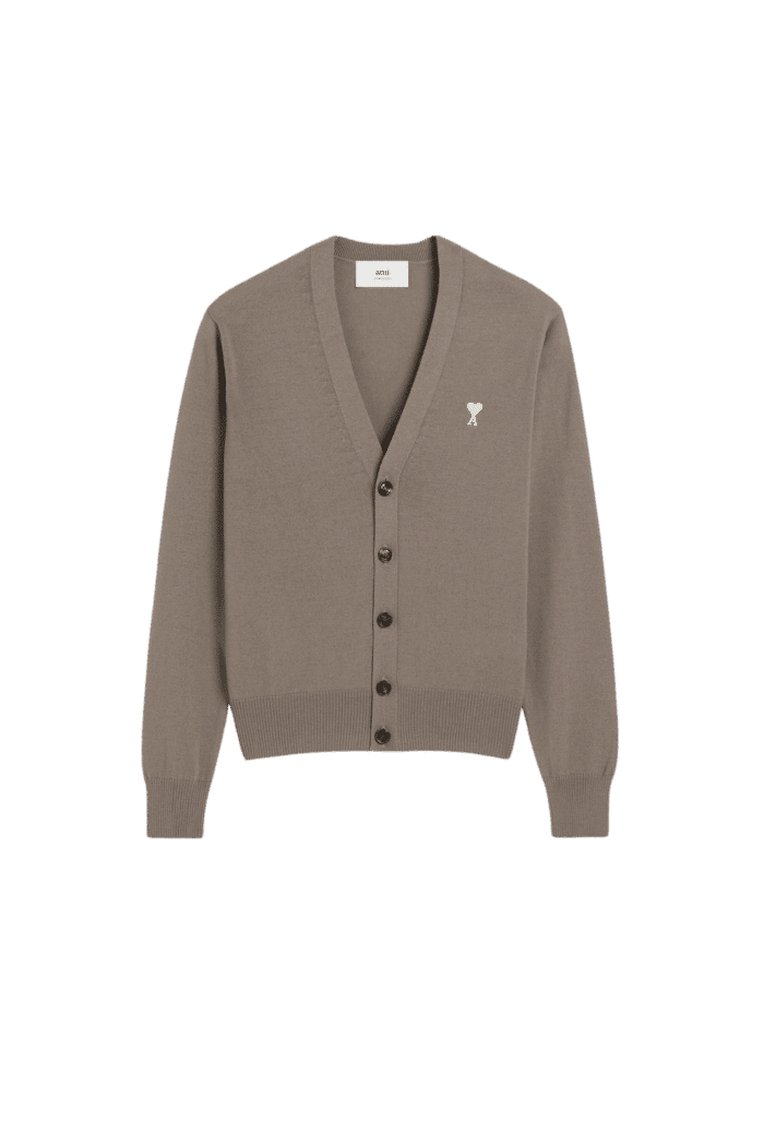 Cardigan Cendre Cœur Ecru