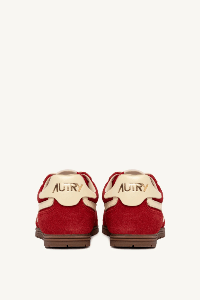 Sneakers Windspin Daim Rubis Cuir Écru