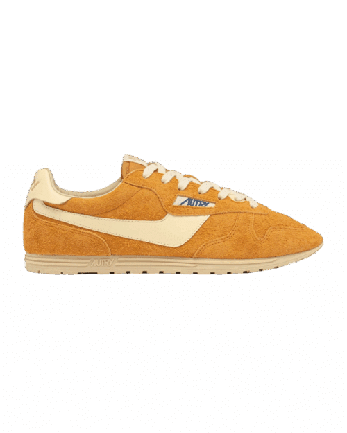 Sneakers Windspin Daim Safran Cuir Écru