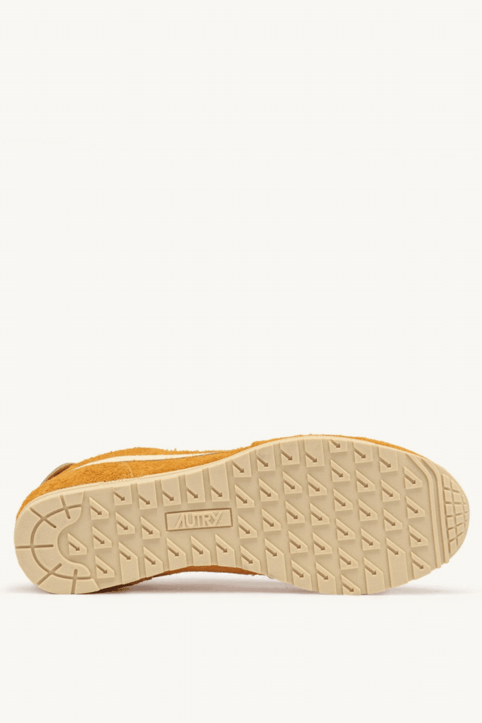Sneakers Windspin Daim Safran Cuir Écru