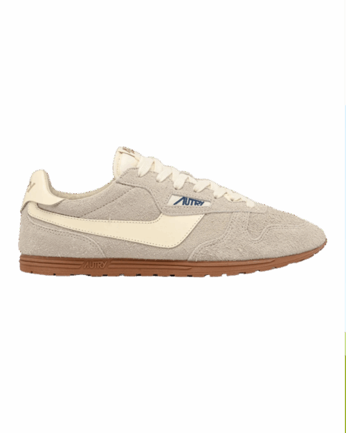 Sneakers Windspin Daim Beige Cuir Écru