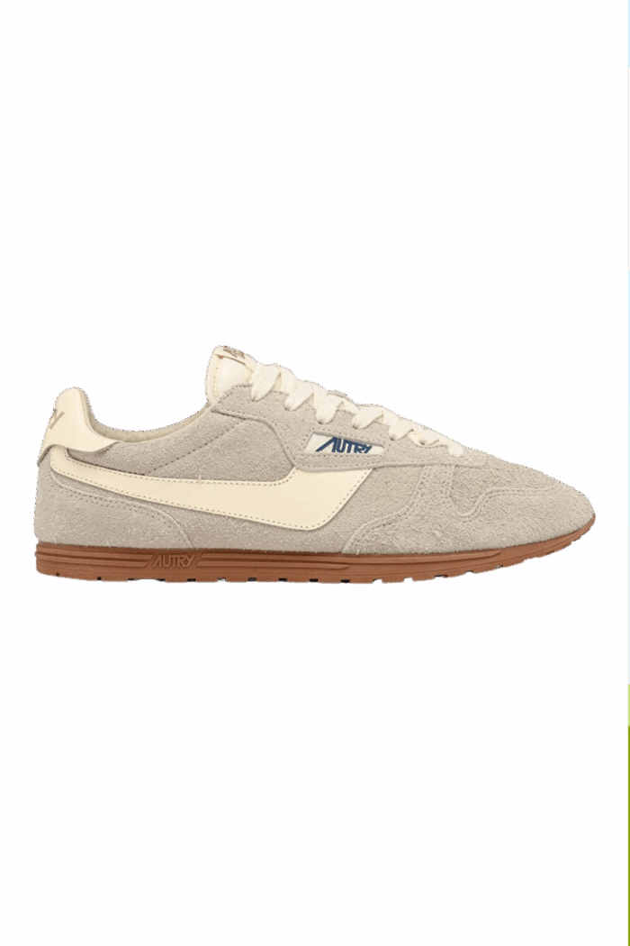 Sneakers Windspin Daim Beige Cuir Écru