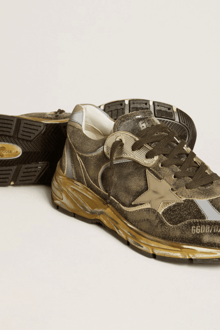 Sneakers Dad-Star Daim et Nylon Kaki