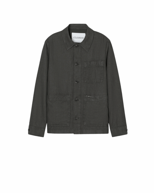 Surchemise Lin Gris Poivre